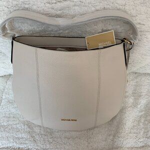 Michael Kors Leather Hobo Shoulder Purse - Light Cream - NWT